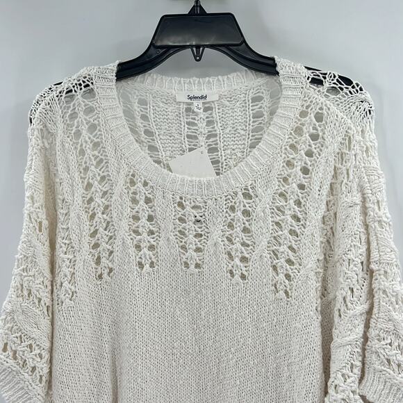 Splendid Collection Women's Short Sleeve Sweater - White - Small - New with tags - Picture 4 of 6